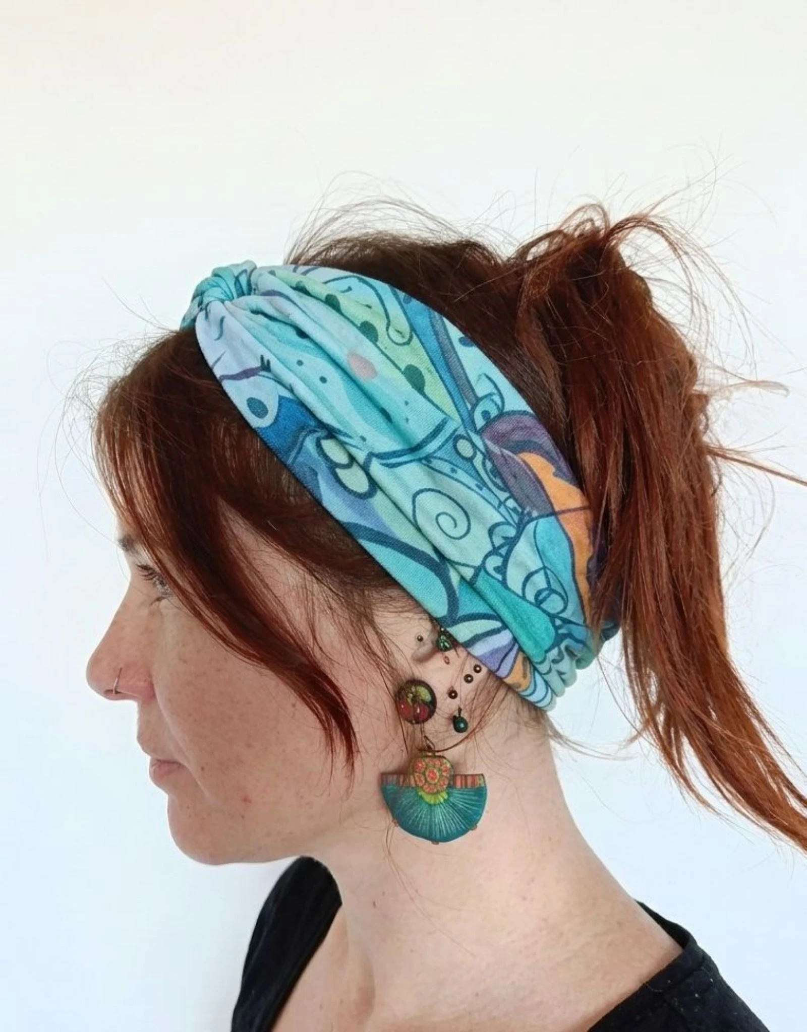 Bandeau cheveux femme • motifs abstraits • confortable 